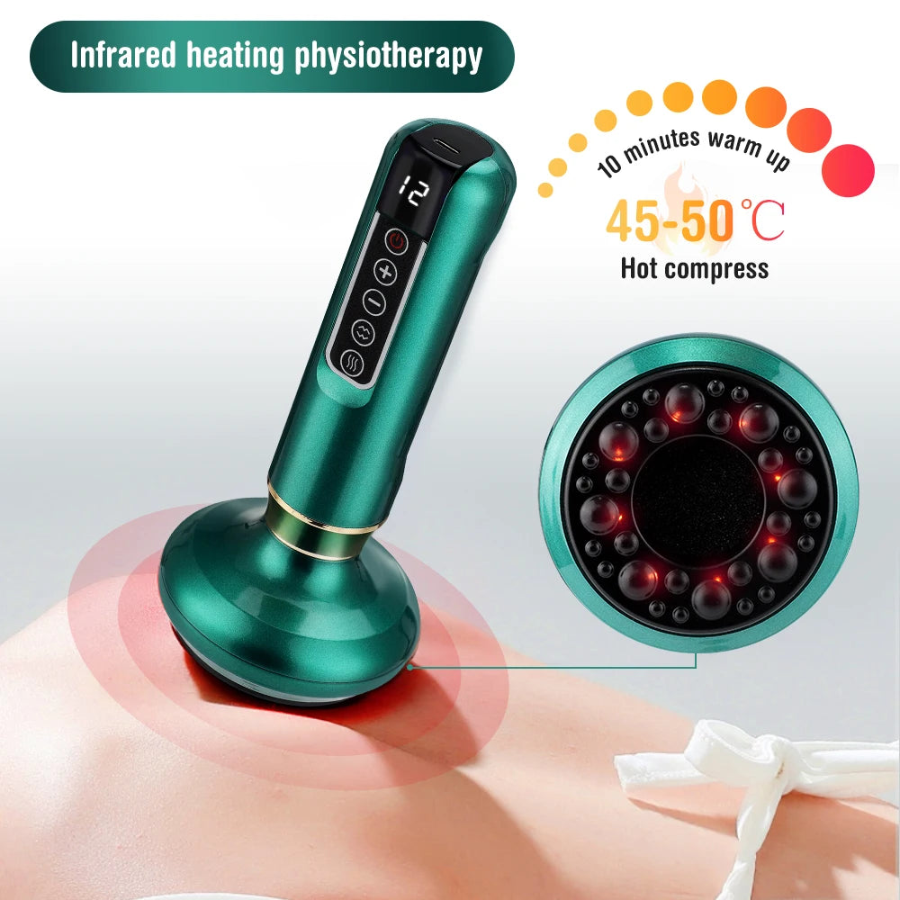 Intelligent Suction Medical Cupping Set Beauty Massager Glass Jars Anti Cellulite Cupping Vacuum Slimming Guasha Massage